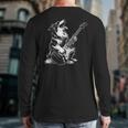 Dog Guitarist Guitar Australian Shepherd Dad Mom Long Sleeve T-Shirt Back Print