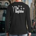 The Dogfather Boston Terrier Dog Dad Tshirt Idea Long Sleeve T-Shirt Back Print