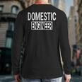 Domestic Engineer House Husband Stay At Home Dad Uniform Long Sleeve T-Shirt Back Print