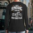 I Don't Snore I Dream I'm A Motorcycle Biker Dad Long Sleeve T-Shirt Back Print