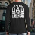 Engineer Dad Art For Men Father Day Engineering Lovers Long Sleeve T-Shirt Back Print