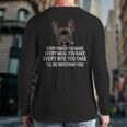 Every Snack You Make French Bulldog Mom And Frenchie Dad Long Sleeve T-Shirt Back Print