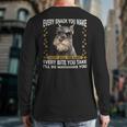 Every Snack You Make Miniature Schnauzer Dog Mom Dad Long Sleeve T-Shirt Back Print