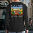 I Like Fantasy Football 3 People Draft Party Dad Men Long Sleeve T-Shirt Back Print