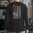 Farmer Dad Like A Normal Dad Only Cooler USA Flag Farming Long Sleeve T-Shirt Back Print