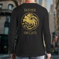 Father Of Cats Shirt Cat Dad Cat Daddy Long Sleeve T-Shirt Back Print