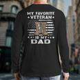 Father Veterans Day My Favorite Veteran Is My Dad For Kids Long Sleeve T-Shirt Back Print