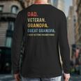 Fathers Day Dad Veteran Grandpa Great Grandpa Long Sleeve T-Shirt Back Print Fathers Day Dad Veteran Grandpa Great Grandpa Long Sleeve T-Shirt Back Print