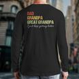 Fathers Day From Wife Son Kids Dad Grandpa Great Grandpa Long Sleeve T-Shirt Back Print