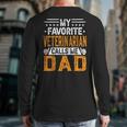 My Favorite Veterinarian Calls Me Dad Fathers Day Long Sleeve T-Shirt Back Print