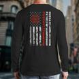 Firefighter Husband Father Fireman For Dad Long Sleeve T-Shirt Back Print