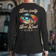 Fishing Father's Day Dad Fisherman Birthday Graphic Long Sleeve T-Shirt Back Print