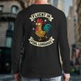 Fluent In Fowl Language Chicken Rooster Mom Dad Farm Long Sleeve T-Shirt Back Print