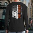Football Kicker Dad Of A Football Kicker Father US Flag Long Sleeve T-Shirt Back Print