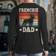 Frenchie Dad Retro French Bulldog Lover Daddy Men Long Sleeve T-Shirt Back Print