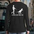 German Shepherd Dad Dinosaur GSD Owners Father's Day Long Sleeve T-Shirt Back Print