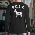 GOAT Number 14 Greatest Of All Time Dad Joke Long Sleeve T-Shirt Back Print