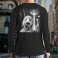 Goldendoodle Alien UFO Taking a Selfie Dog Mom Dad Long Sleeve T-Shirt Back Print
