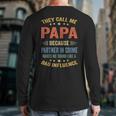 Grandpa Shirts Dad Partner In Crime Shirt Long Sleeve T-Shirt Back Print