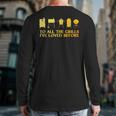 Grilling Art For Men Dad Barbecue Meat Smoking BBQ Long Sleeve T-Shirt Back Print