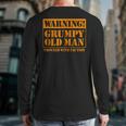Grumpy Old Man Tee Shirt For Grandfathers Dads Father's Day Long Sleeve T-Shirt Back Print