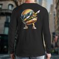 Hamburger Dabbing Kids Men Women Dab Dance Cheeseburgers Dad Long Sleeve T-Shirt Back Print