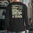 Hero Wears Dog Tags Combat Boots Proud Army Dad Father Long Sleeve T-Shirt Back Print