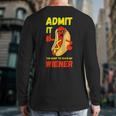 Hilarious Hot Dog Dad Joke Text Pun Dirty Joke -Barbecue Long Sleeve T-Shirt Back Print