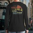 Hooked On Being Dad Fishing Dad Father's Day Long Sleeve T-Shirt Back Print