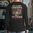 I'm a Dad Grandpa And a Veteran Nothing Scares Me Long Sleeve T-Shirt Back Print