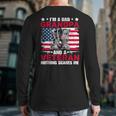 I'm A Dad Grandpa And Veteran Papa Grandpa Fathers Day Men Long Sleeve T-Shirt Back Print