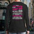 I'm Not A Perfect Daughter But My Crazy Dad Loves Me Long Sleeve T-Shirt Back Print