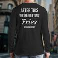 IVF For Couples & IVF Transfer Day Fries On Transfer Day Infertility Embryo IVF Mom IVF Dad Long Sleeve T-Shirt Back Print IVF For Couples & IVF Transfer Day Fries On Transfer Day Infertility Embryo IVF Mom IVF Dad Long Sleeve T-Shirt Back Print