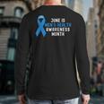 June Is Men’s Health Awareness Month Ribbon For Dad Grandpa Long Sleeve T-Shirt Back Print