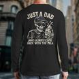 Just A Dad Who Always Came Back With The Milk Shirt Skeleton Long Sleeve T-Shirt Back Print