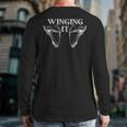 Just Winging It Anatomy Pun Dad Joke Long Sleeve T-Shirt Back Print Just Winging It Anatomy Pun Dad Joke Long Sleeve T-Shirt Back Print