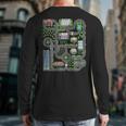 Kid Play Cars On Dad Back Race Track Mat Fathers Day Long Sleeve T-Shirt Back Print