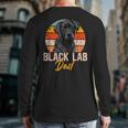 Lab Dad Retro Black Labrador Owner Long Sleeve T-Shirt Back Print