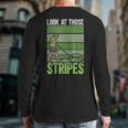 Look At Those Stripes Lawn Mowing Dad Lawn Mower Small Long Sleeve T-Shirt Back Print
