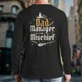 Magical Dad Manager Of Mischief Birthday Boys Girls Long Sleeve T-Shirt Back Print Magical Dad Manager Of Mischief Birthday Boys Girls Long Sleeve T-Shirt Back Print