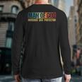 Man Of God Husband Dad Protector Christian Faith Fathers Day Long Sleeve T-Shirt Back Print