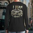 I Am Man King Powerful Dad Afro Melanin Long Sleeve T-Shirt Back Print