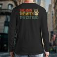 The Man The Myth The Cat Dad Cat Daddy Vintage Long Sleeve T-Shirt Back Print The Man The Myth The Cat Dad Cat Daddy Vintage Long Sleeve T-Shirt Back Print