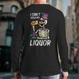 Mardi Gras Skeleton Cant Hold My Carnival Team Dad Men Long Sleeve T-Shirt Back Print