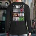 Marvel Father's Day Spider-Man Thor Hulk Dad Attributes Long Sleeve T-Shirt Back Print