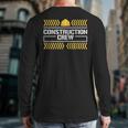 Matching Boys And Dad Mom Construction Digger Birthday Party Long Sleeve T-Shirt Back Print