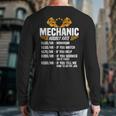 Mechanic Men Dad Hourly Rate Car Auto Garage Mechanic Long Sleeve T-Shirt Back Print Mechanic Men Dad Hourly Rate Car Auto Garage Mechanic Long Sleeve T-Shirt Back Print