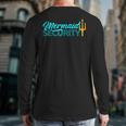Mermaid Security Birthday Party Matching Dad Boys Long Sleeve T-Shirt Back Print Mermaid Security Birthday Party Matching Dad Boys Long Sleeve T-Shirt Back Print
