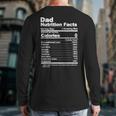 Miftees Fathers Day Tees Dad Nutrition Facts Long Sleeve T-Shirt Back Print