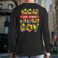 Mom And Dad Birthday Boy Building Bricks Family Party Decor Long Sleeve T-Shirt Back Print